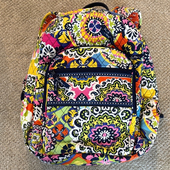 EUC Colorful Patterned Vera Bradley “Rio” Campus Backpack - Picture 1 of 9